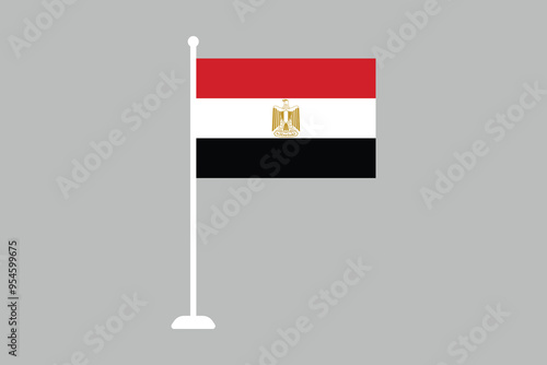 Egypt flag, The flag of Egypt, National Egypt flag Vector illustration, Flag of the Arab Republic of Egypt, Symbol of patriotism and freedom, Egyptian sign, Africa
