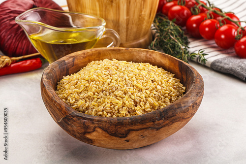 Dry wheat bulgur fow cooking