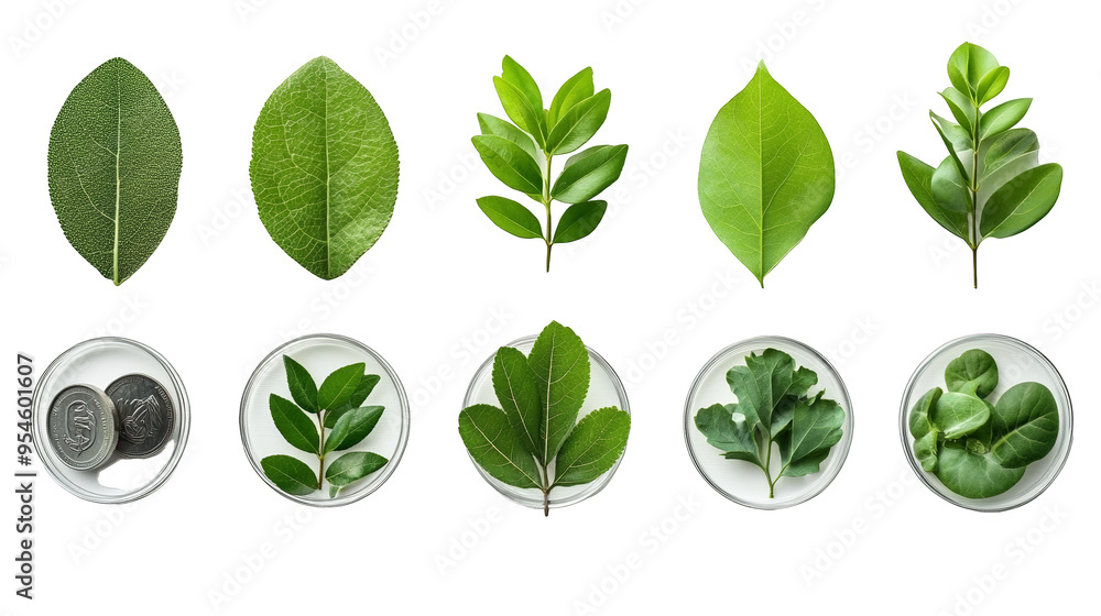 Collection of fresh green leaves in various shapes and sizes, ideal for design, nature projects, or botanical illustrations. Collection of fresh green leaves in various shapes and sizes, ideal for design, nature projects, or botanical illustrations.