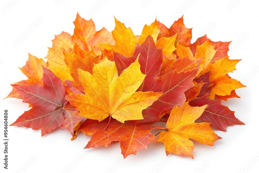 Fototapeta premium A Cluster of Vibrant Autumn Maple Leaves