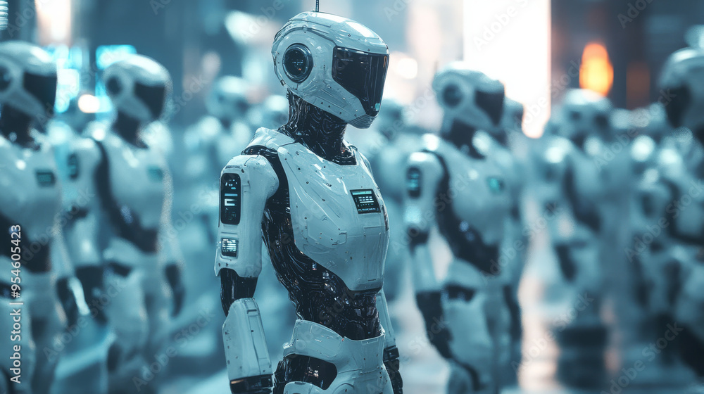 custom made wallpaper toronto digitalAI Ascendancy: A futuristic society governed by artificial intelligence. 