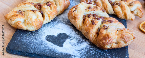 marple and pecan plait pastry photo