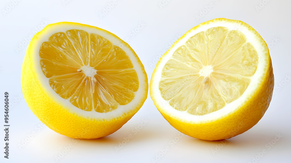 fresh lemon cut in half, showing the juicy segments fresh lemon cut in half, showing the juicy segments