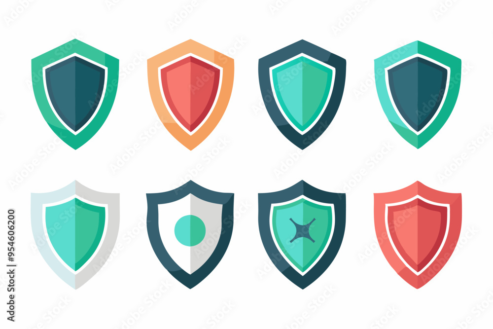 Shield icon set. Protect shield and security icon Shield icon set. Protect shield and security icon