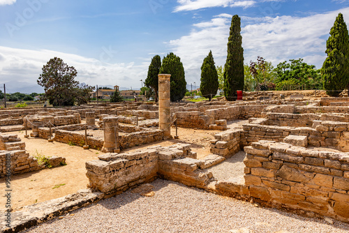 Obraz na płótnie Roman ruins of Pollentia at Alcudia, Mallorca, Spain w salonie