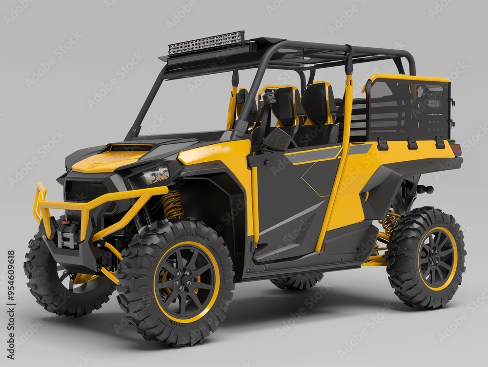 A 3D render of a UTV front door bag A 3D render of a UTV front door bag