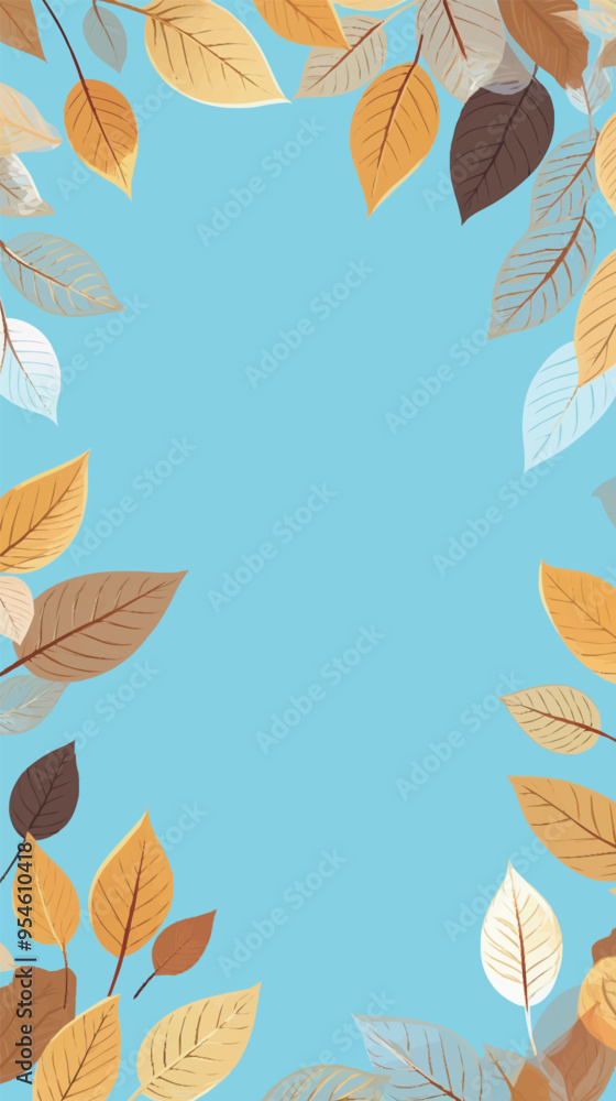 Fototapeta premium Vector foliage pattern frame