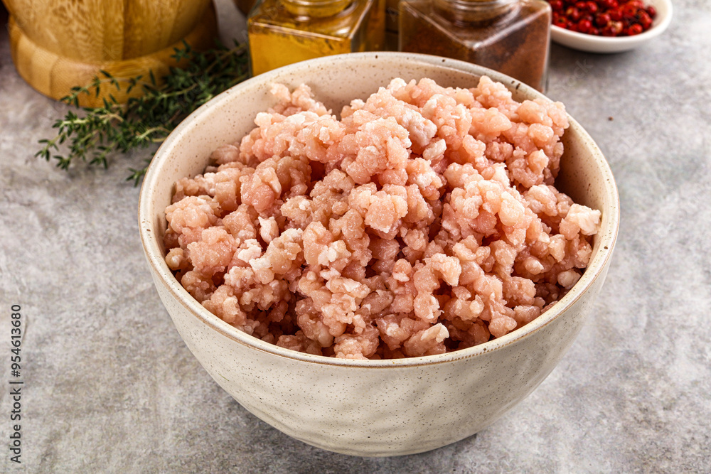 Homemade Raw pork minced meat Homemade Raw pork minced meat