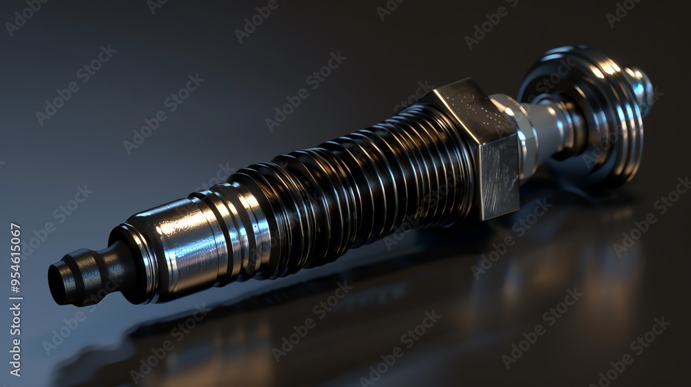 A 3D render of an ATV spark plug cover A 3D render of an ATV spark plug cover