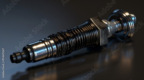 A 3D render of an ATV spark plug cover