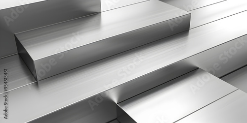 background of silver metal with reflection