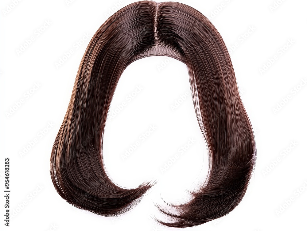 High Ponytail Chocolate Brown Wig Isolated On White Background, Ideal For Sporty Fashion Campaigns, Active Lifestyle Promotions, And High Fashion Editorials . Generative ai High Ponytail Chocolate Brown Wig Isolated On White Background, Ideal For Sporty Fashion Campaigns, Active Lifestyle Promotions, And High Fashion Editorials . Generative ai