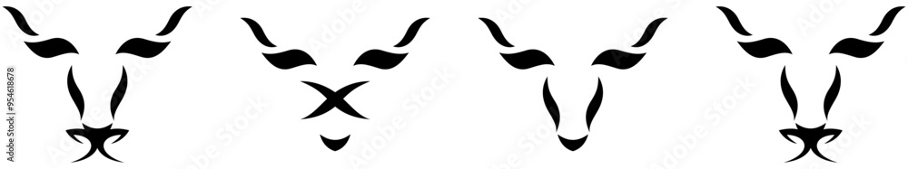 Deer head icon set.eps Deer head icon set.eps