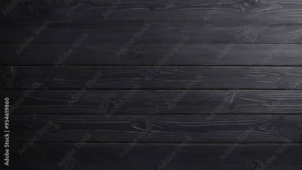 Naklejka premium Black wooden board with texture as background