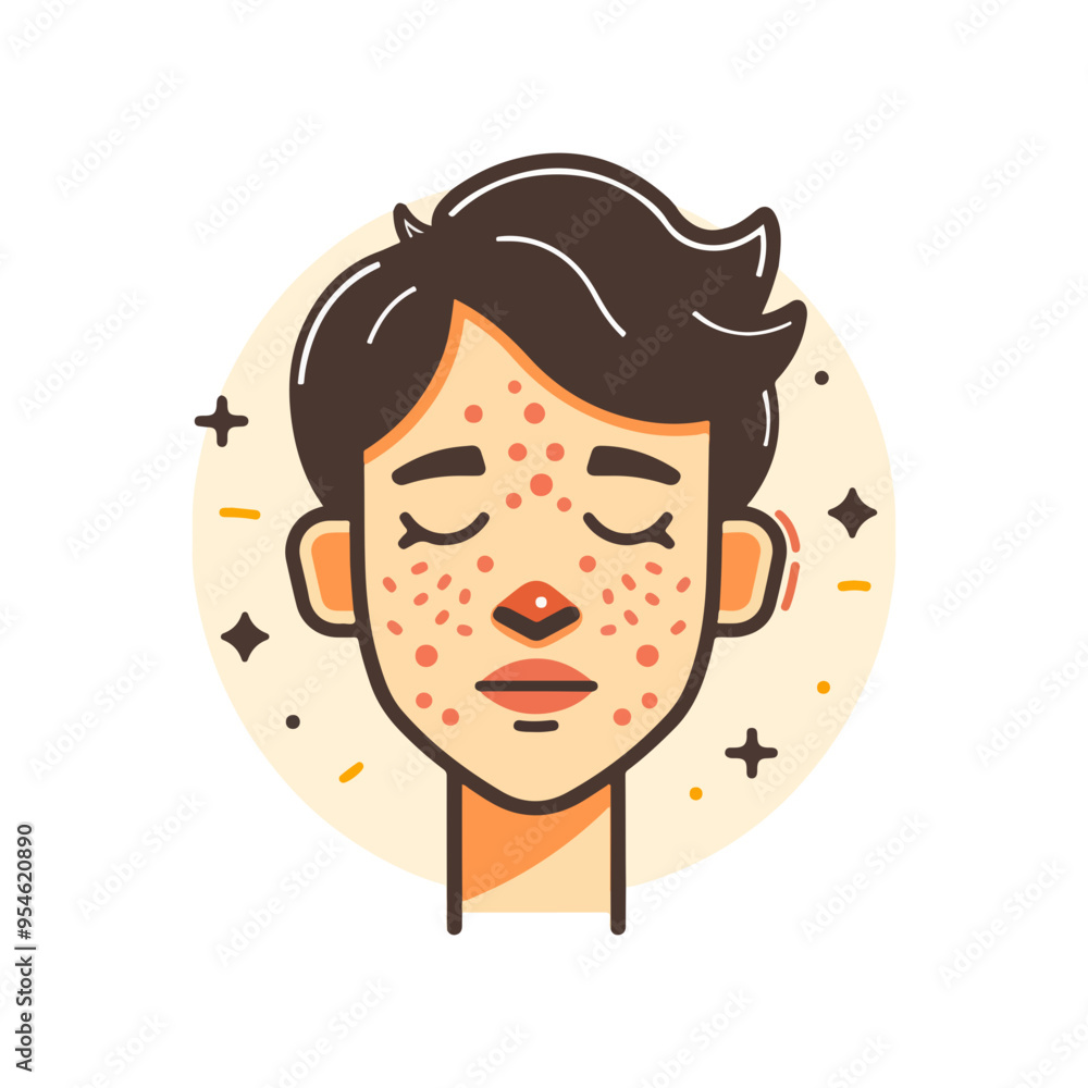 Skin Rash allergy vector icon Skin Rash allergy vector icon