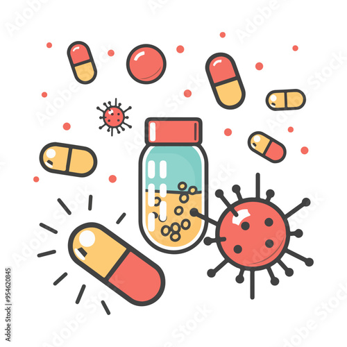 Pencicillin allergy vector icon