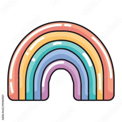 Colorful rainbow vecotr icon photo