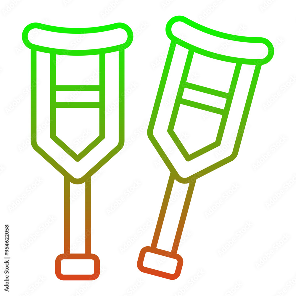 Crutches Icon Crutches Icon