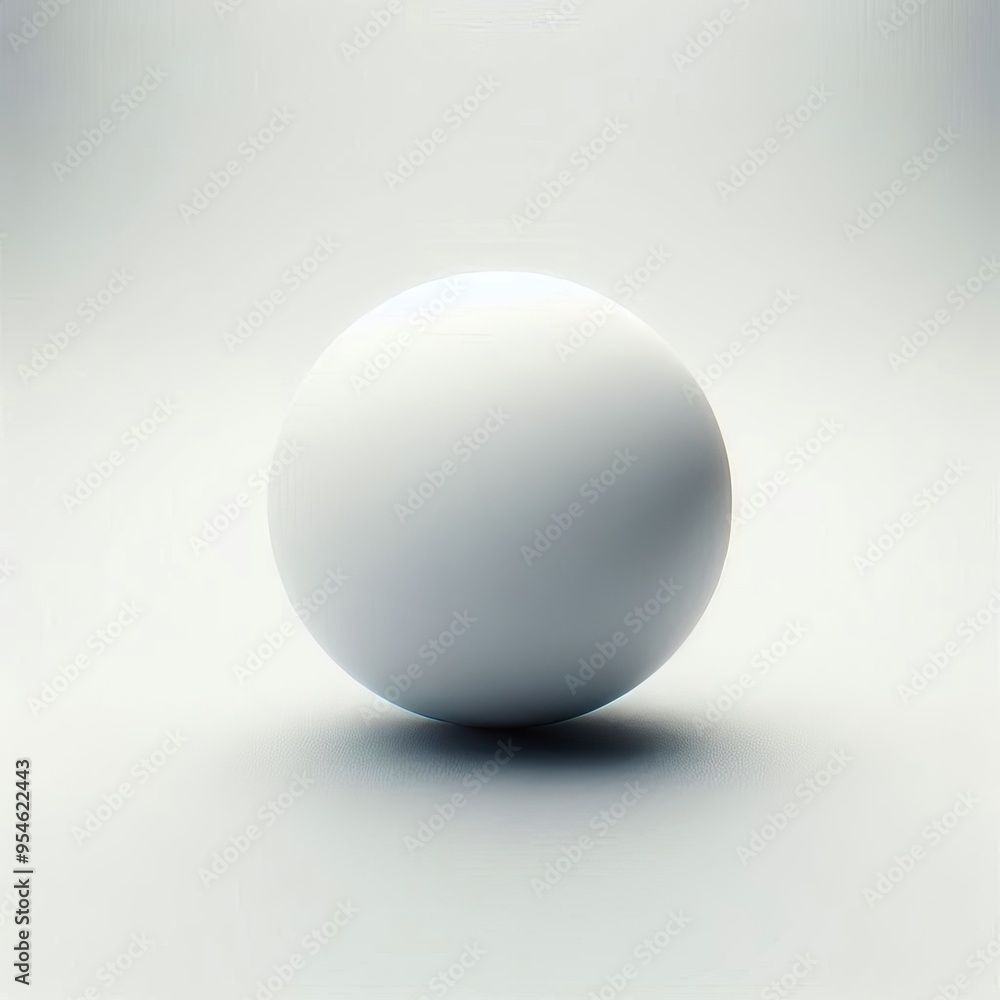 A single white sphere on a white background A single white sphere on a white background