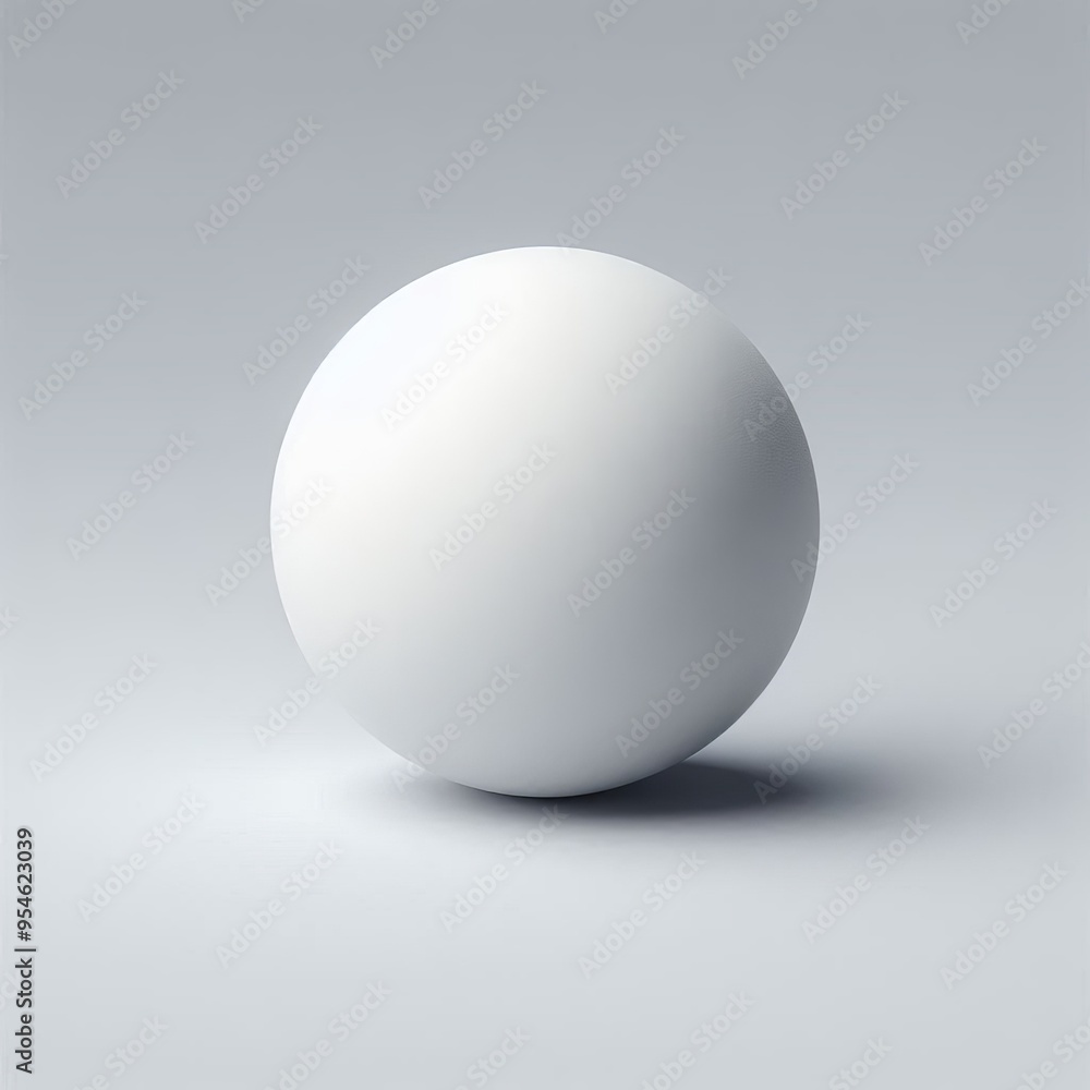 A single white sphere on a white background A single white sphere on a white background