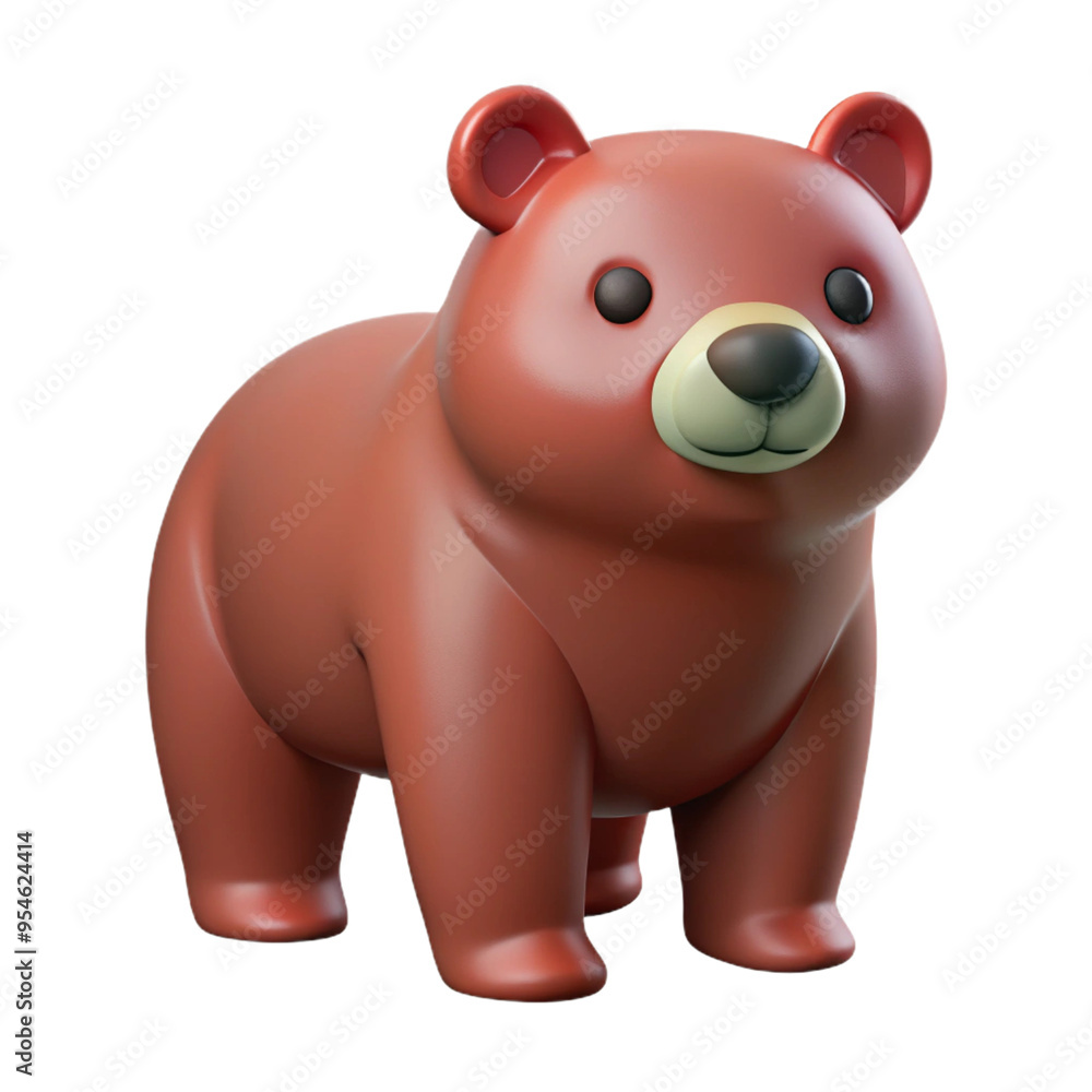Bear 3d cartoon style illustration Bear 3d cartoon style illustration