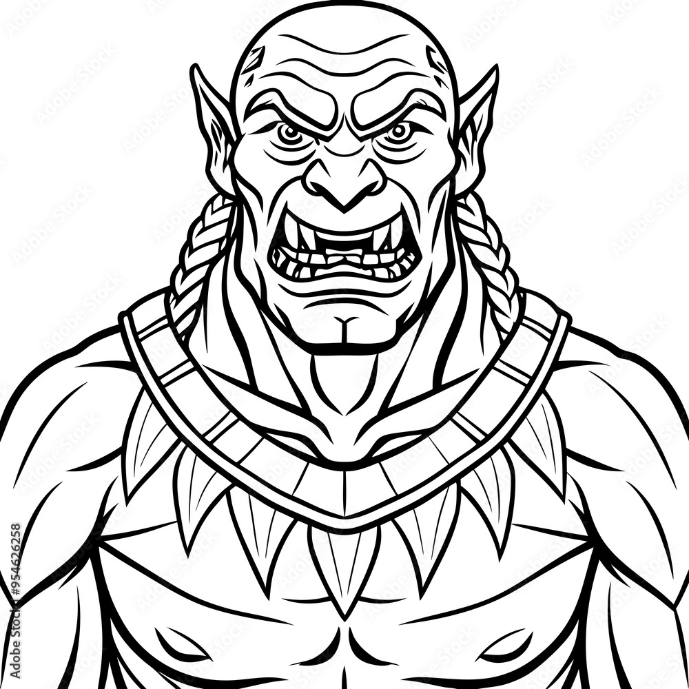 orc monster fantasy vector illustration orc monster fantasy vector illustration