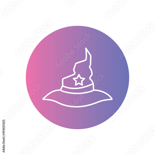 Witch Hat icon vector stock illustration