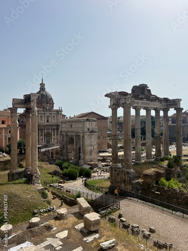 Canvas Print roman forum ruins