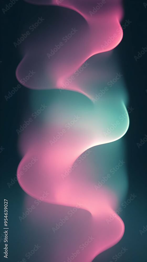Abstract pink and teal light streaks on a dark background. Abstract pink and teal light streaks on a dark background.