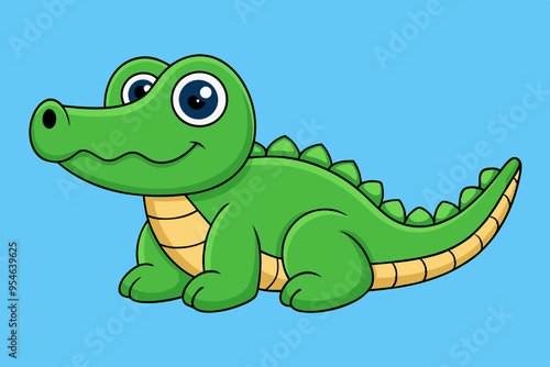 crocodile cartoon vector icon art