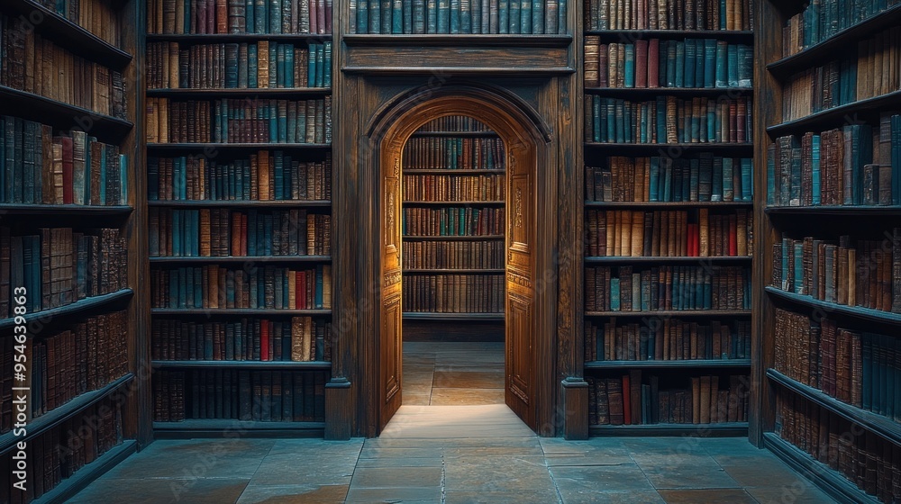 Passageway to Knowledge: A Glimpse into a Library's Depths Passageway to Knowledge: A Glimpse into a Library's Depths