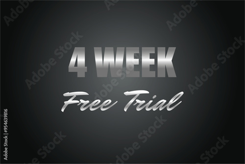 4 week free trial banner design. 4 weeks free banner background
