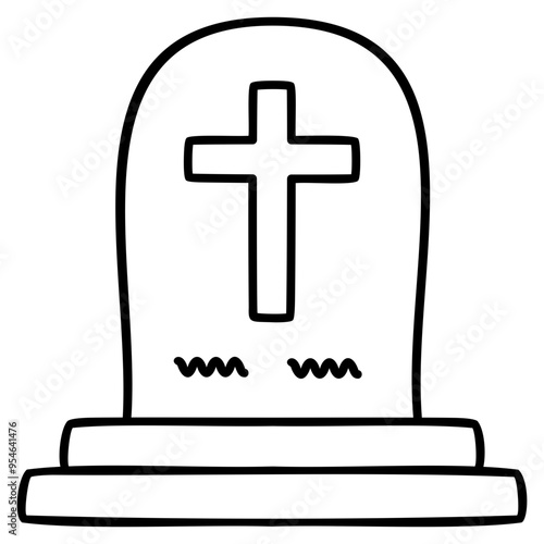 tombstone outline icon