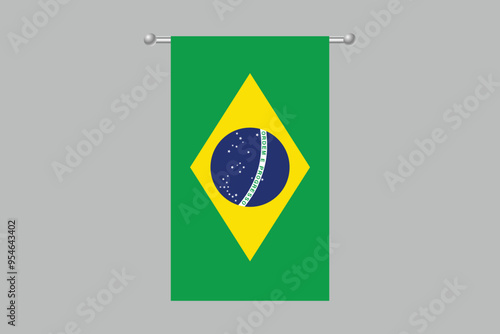 Brazil flag, The flag of Brazil, Brazilian National Flag, EPS Vector Illustration, Flag of the Federative Republic of Brazil, Illustration of the Brazil flag
