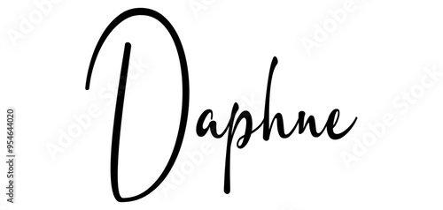 Daphne - colore nero - parola nome scritta - ideale per websites, presentazioni, biglietti, banners, sweatshirt, stampe, cricut, silhouette, sublimazioni, etichette, adesivi
