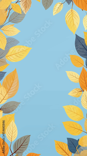 Vector foliage pattern frame