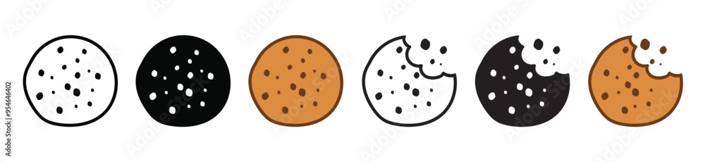 Cookie cake icon vector Cookie cake icon vector