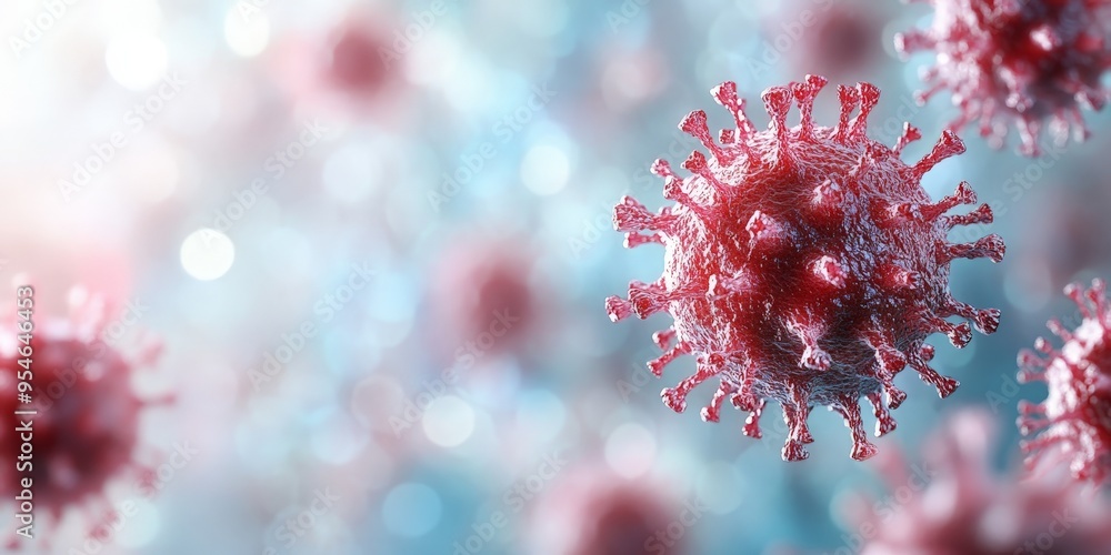 Detailed Closeup of Virus Particle in Vivid Colors Detailed Closeup of Virus Particle in Vivid Colors