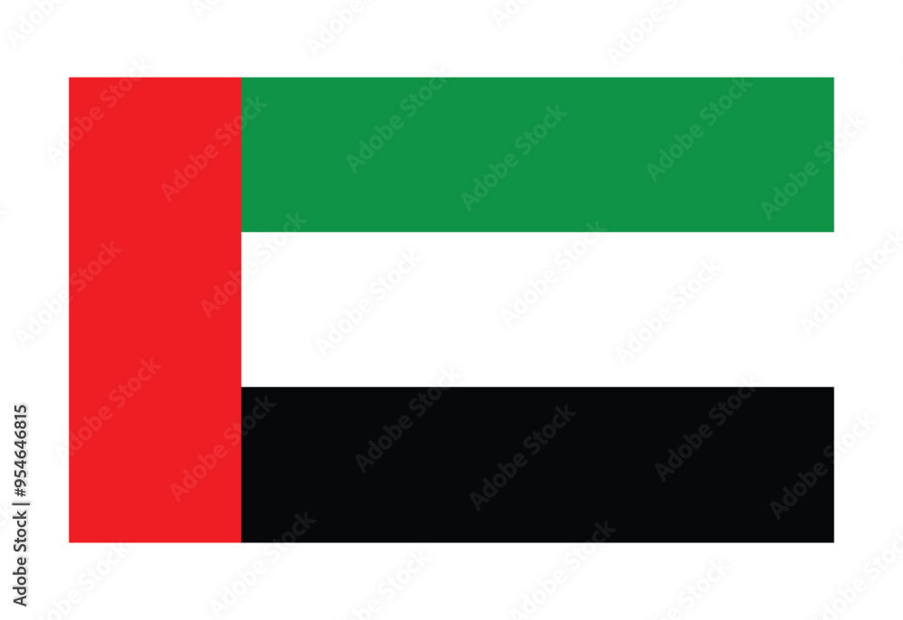 Obraz premium uni emirates Arab flag flat design