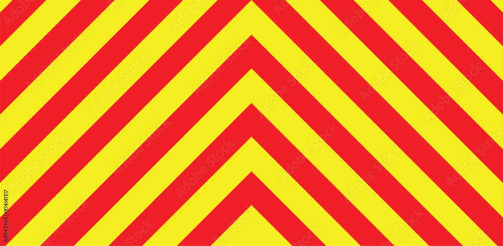 A red and yellow warning chevron emergency vehicle background