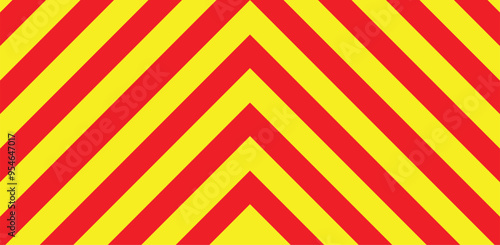 A red and yellow warning chevron emergency vehicle background