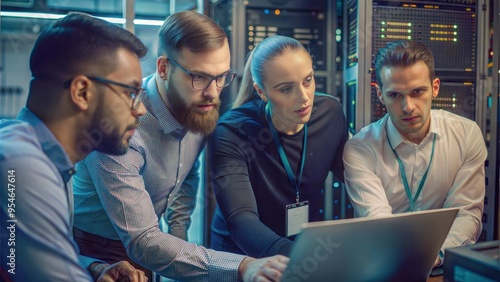 engineers and technician discussing