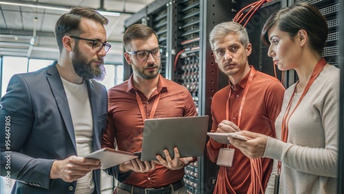 engineers and technician discussing