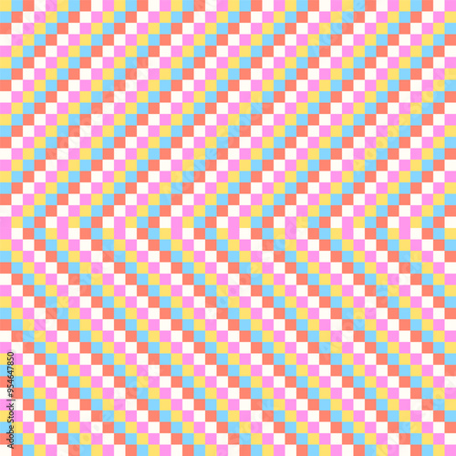 Colorful abstract pixel seamless pattern