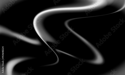 Simple modern flowing curves abstract background. Grey smooth futuristic shapes illustration