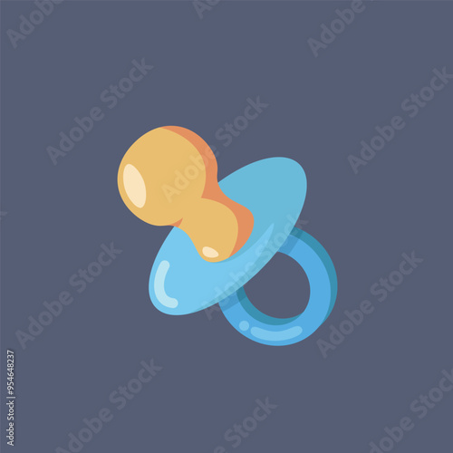 baby rubber nipple in flat vector design.