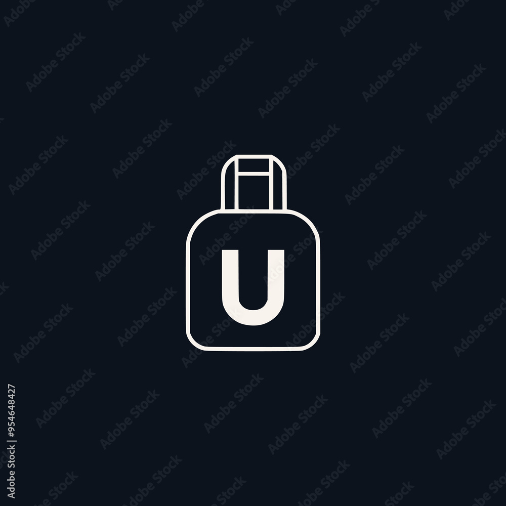 letter U shopping bag logo vector illustration template design letter U shopping bag logo vector illustration template design