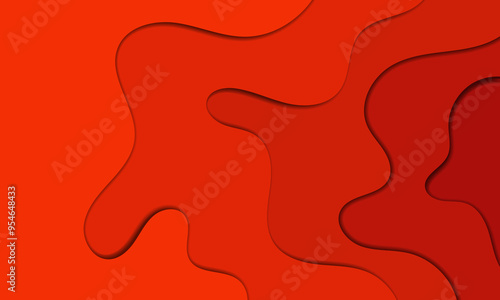 paper cut design with abstract background. Vector design layout for business presentations, banner, flyers, posters and invitations. green, colorful color