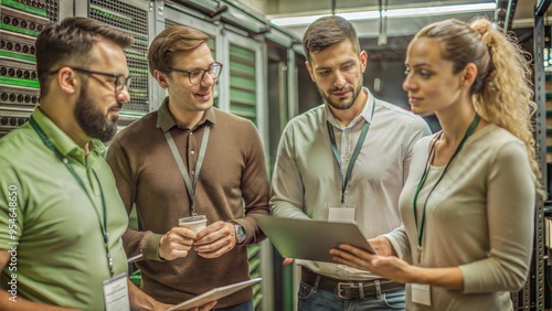 engineers and technician discussing