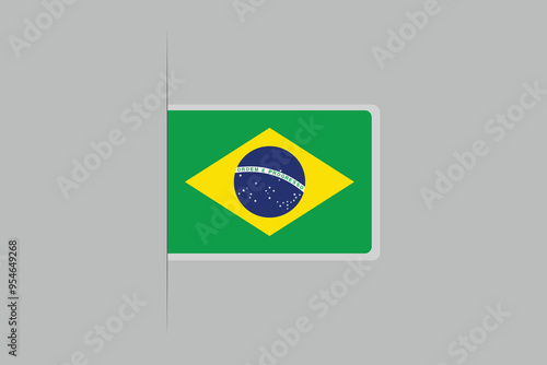 Brazil flag, The flag of Brazil, Brazilian National Flag, EPS Vector Illustration, Flag of the Federative Republic of Brazil, Illustration of the Brazil flag
